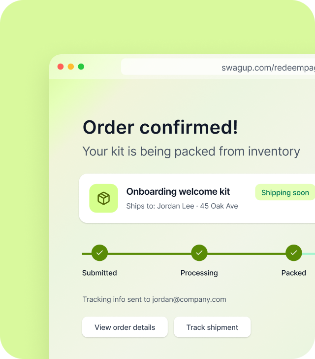 Auto-ship redeem page confirmation preview