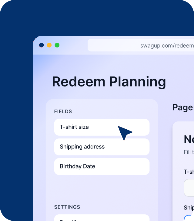 Collection redeem page planning preview