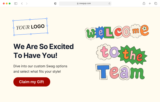 Branded redeem page preview