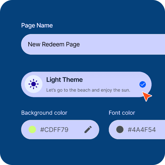 Create your redeem page